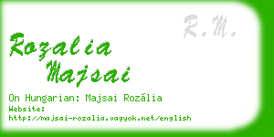 rozalia majsai business card